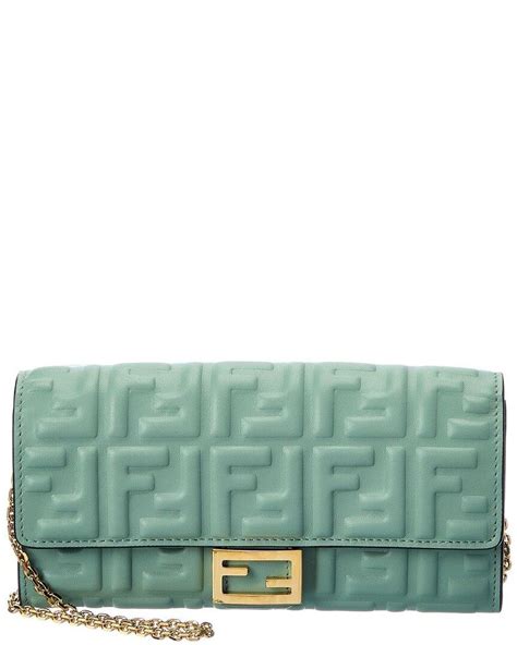 fendi women's wallets|fendi baguette wallet on chain.